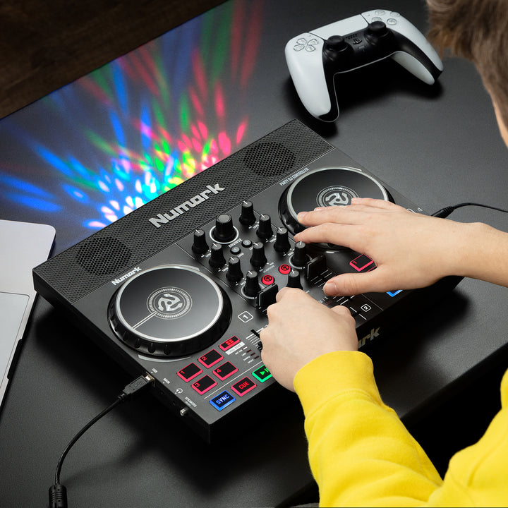 Numark Party Mix Live DJ Controller with Built-In Light Show and Speakers