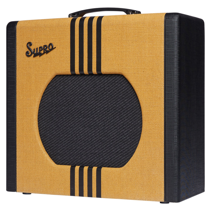 Supro Delta King 12 Combo 15-Watt 1x12” Guitar Amplifier w/ Reverb - Tweed & Black