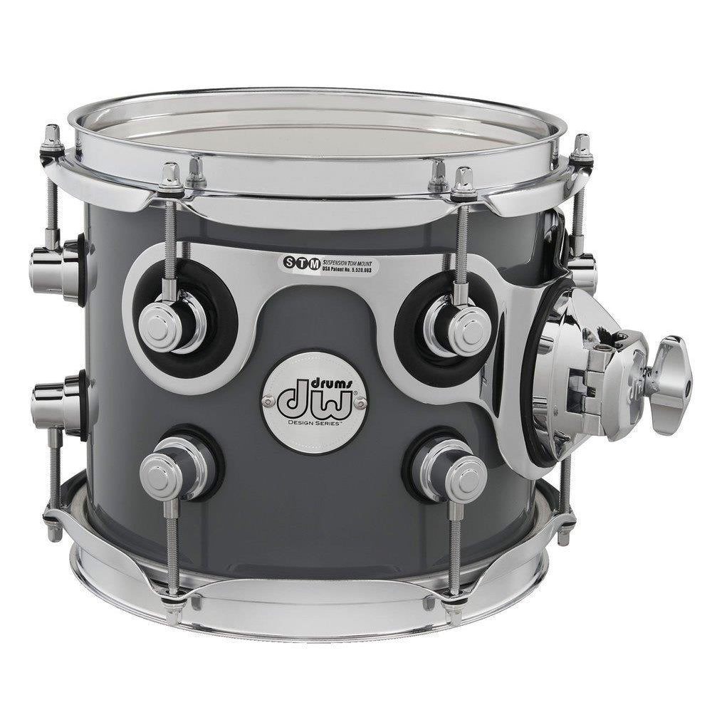 DW Design Series Rack Tom 7x8 Gloss Lacquer - Steel Grey
