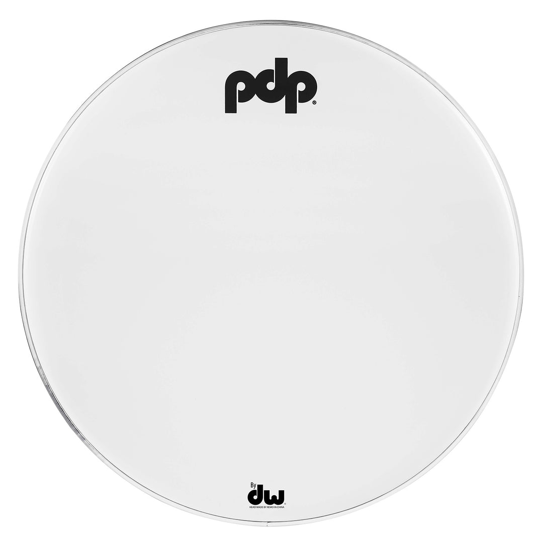 PDP PDACDH20WCKR White Coated Kick Resonant Logo Head - 20"