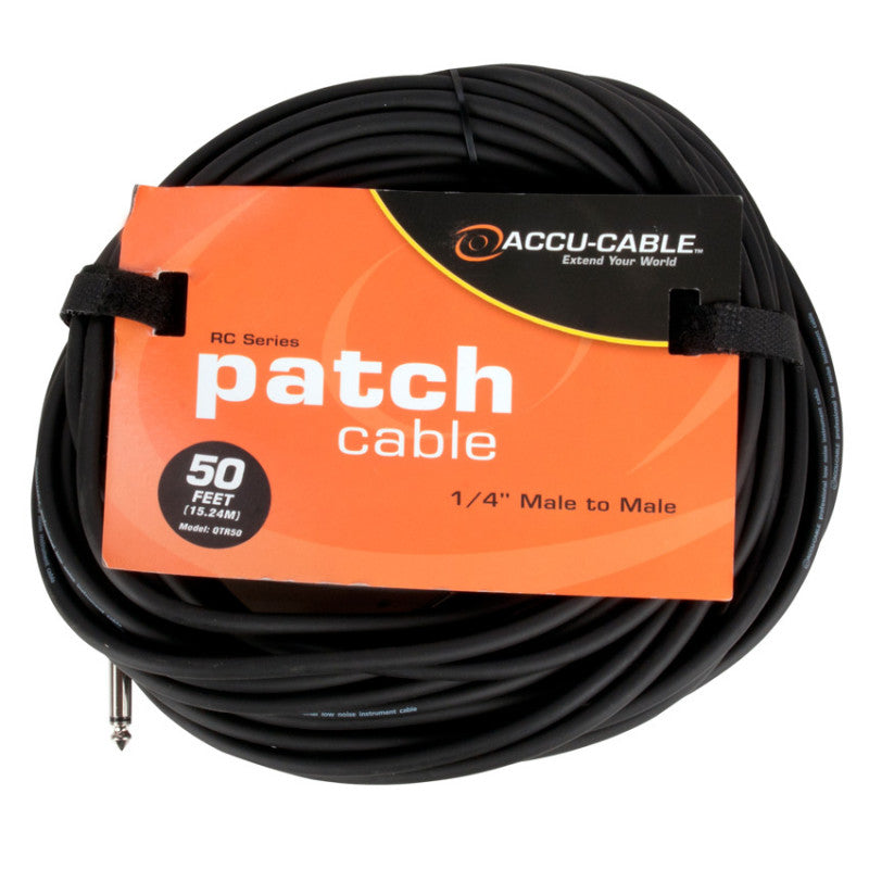 Accu-Cable 1/4” Male Instrument Guitar Cable 50 Feet
