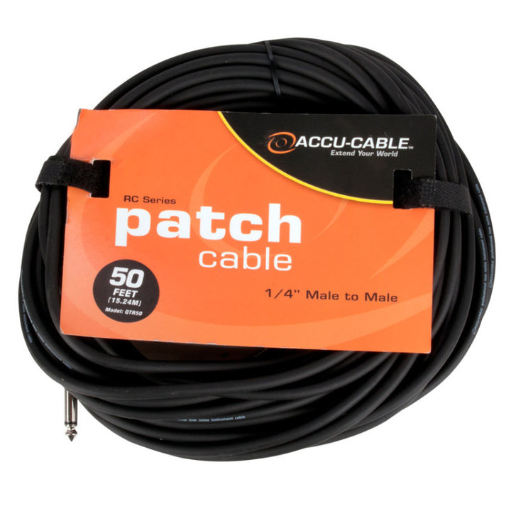 Accu-Cable 1/4” Male Instrument Guitar Cable 50 Feet