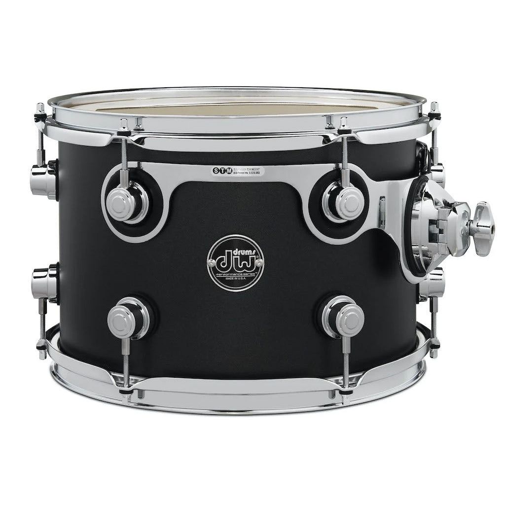 DW Performance Series Tom Tom 8x12 Hard Satin Lacquer - Charcoal Metallic