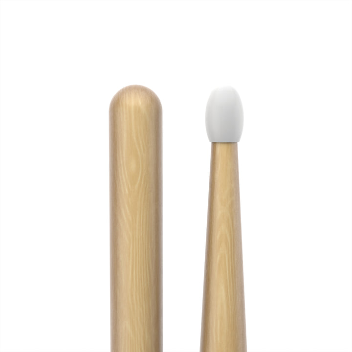 Promark RBH625N-Promark Rebound 2B Hickory Drumsticks, Oval Nylon Tip Drumsticks