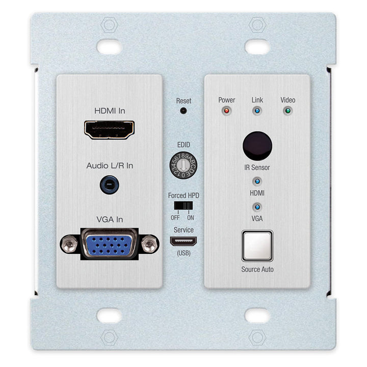 Key Digital KD-X2X1WVTX 2x1 4K HDBaseT PoH Wall Plate Switcher with HDMI & VGA Inputs (Transmitter)