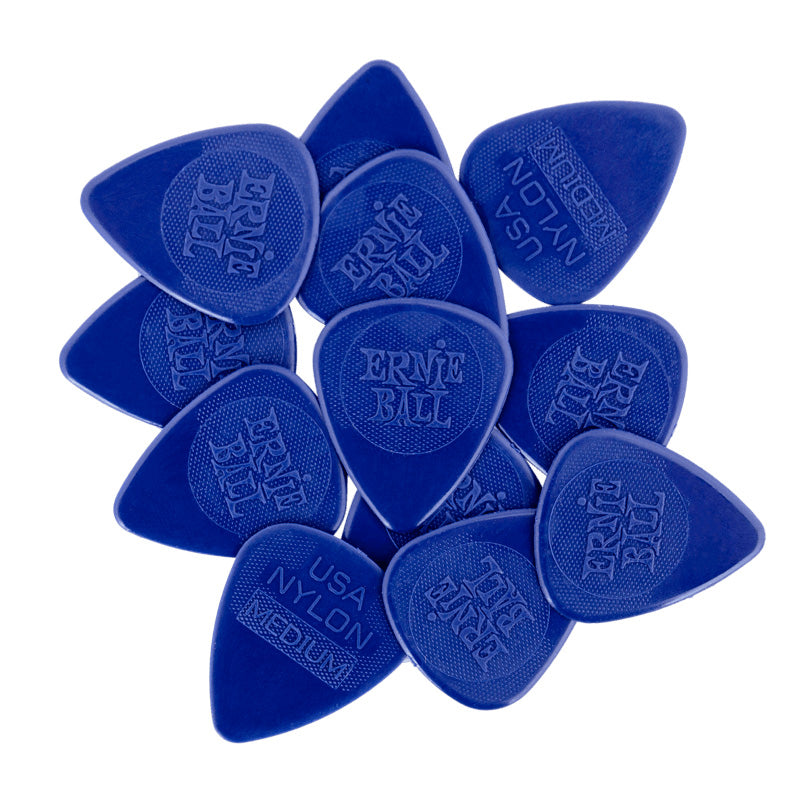 Ernie Ball Guitar Picks Nylon (Bag of 12) - Medium 0.72mm