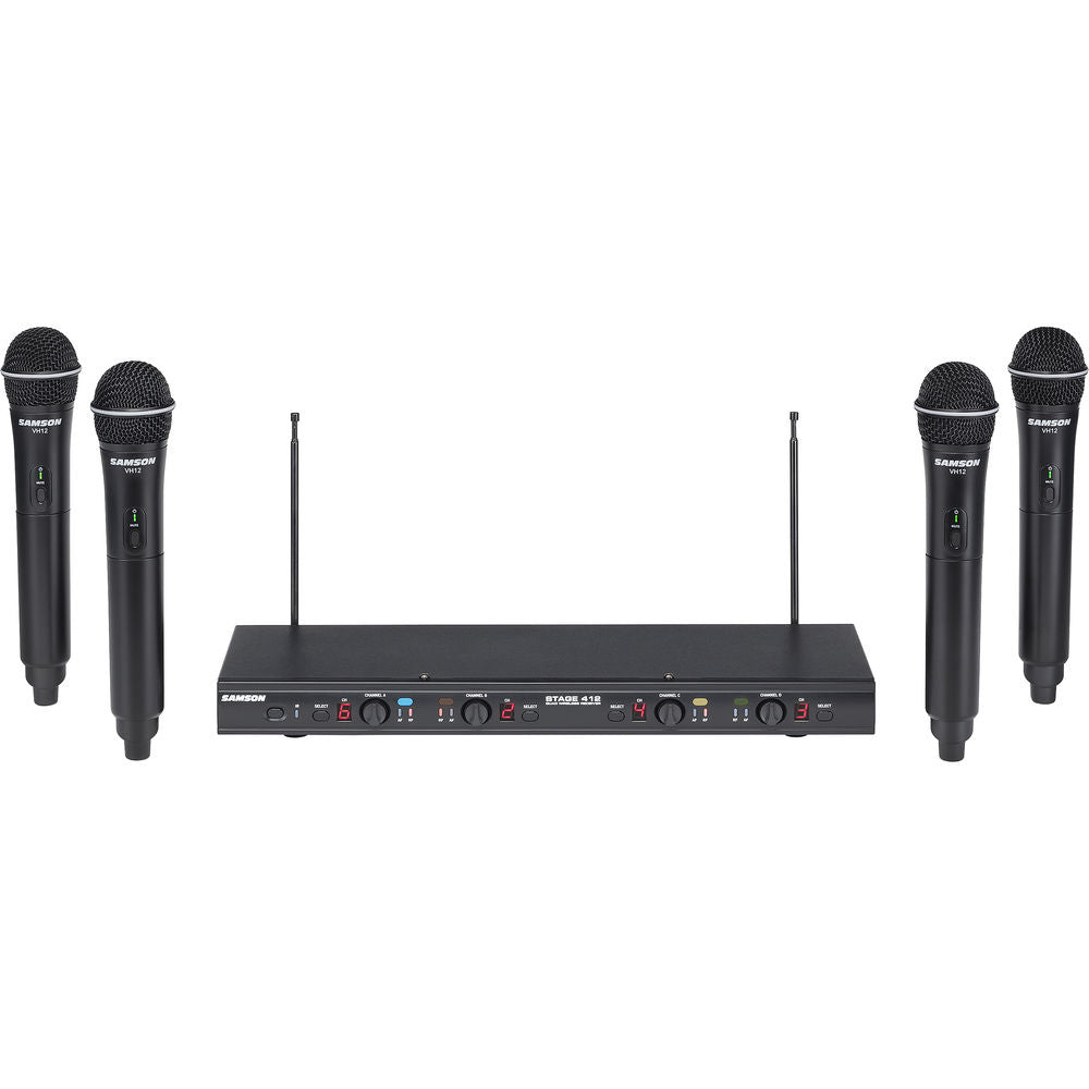 Samson Stage 412 Frequency-Agile Quad-Channel Handheld VHF Wireless System (173 to 198 MHz)