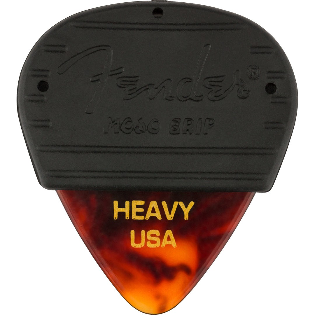 Fender Guitar Picks Mojo Grip Picks w/ Celluloid Pick (3-Pack) Heavy - Tortoiseshell
