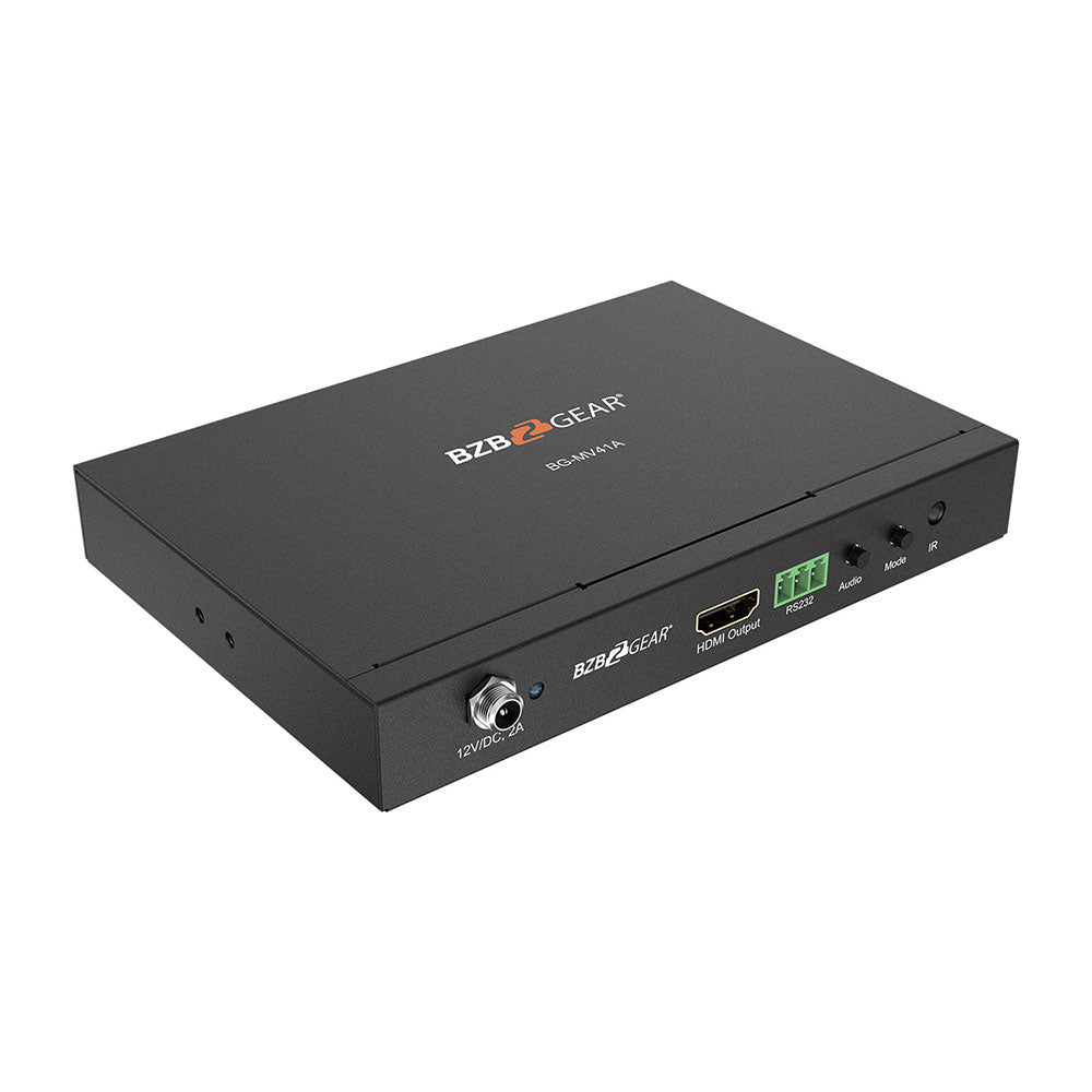 BZBGEAR - 4×1 Multiviewer with Scaler supporting multi output resolutions up to 1080P@60Hz