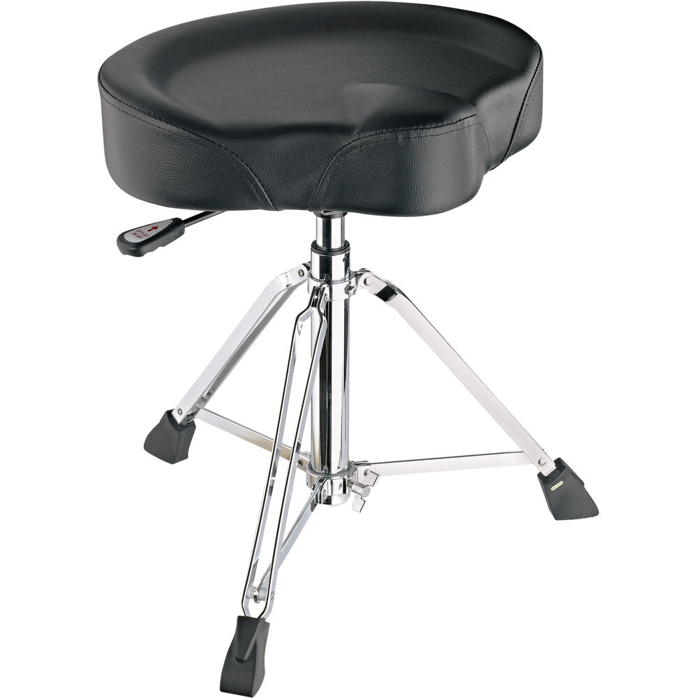 K&M 14035 Drummers Throne with Pneumatic Spring - Black / Chrome