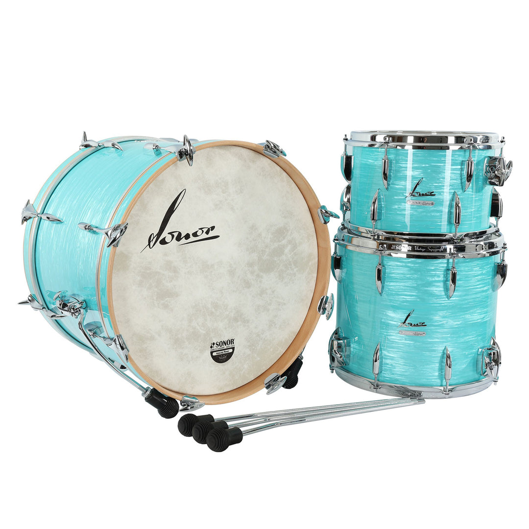 Sonor Vintage VT-Three20-Shells-NM-CAB Shell Set 3-Piece Drum Kit (No Hardware) - California Blue