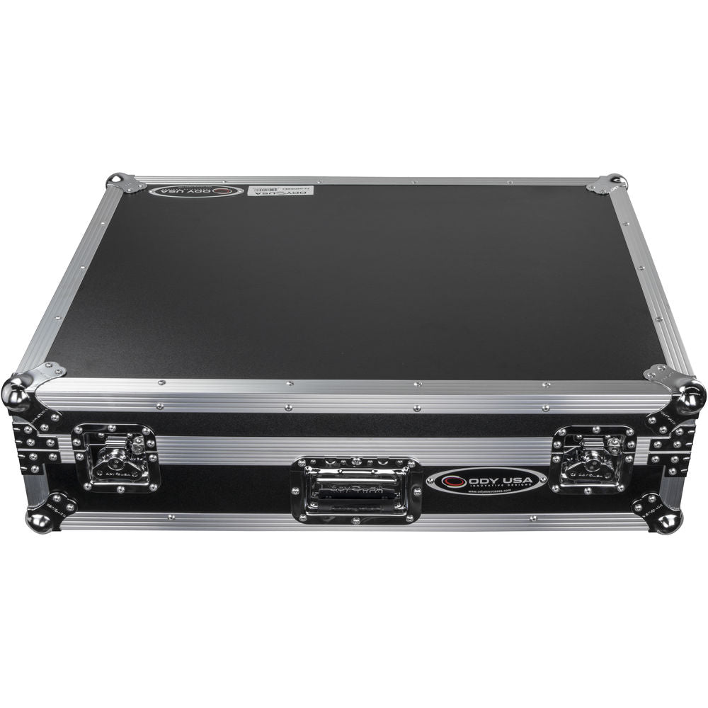 Odyssey FZGSPRIME4 Flight Zone Glide Style Case for Denon Prime 4 DJ Controller - Silver and Black
