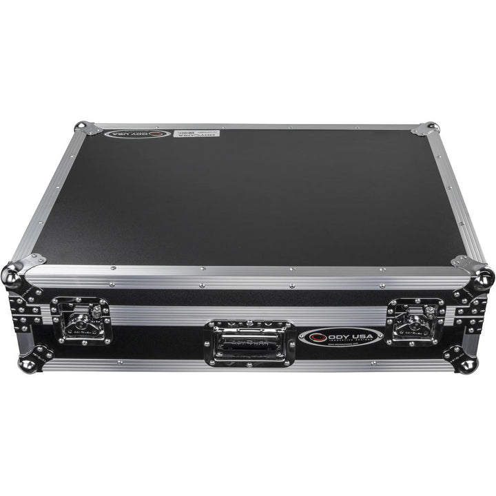 Odyssey FZGSPRIME4 Flight Zone Glide Style Case for Denon Prime 4 DJ Controller - Silver and Black