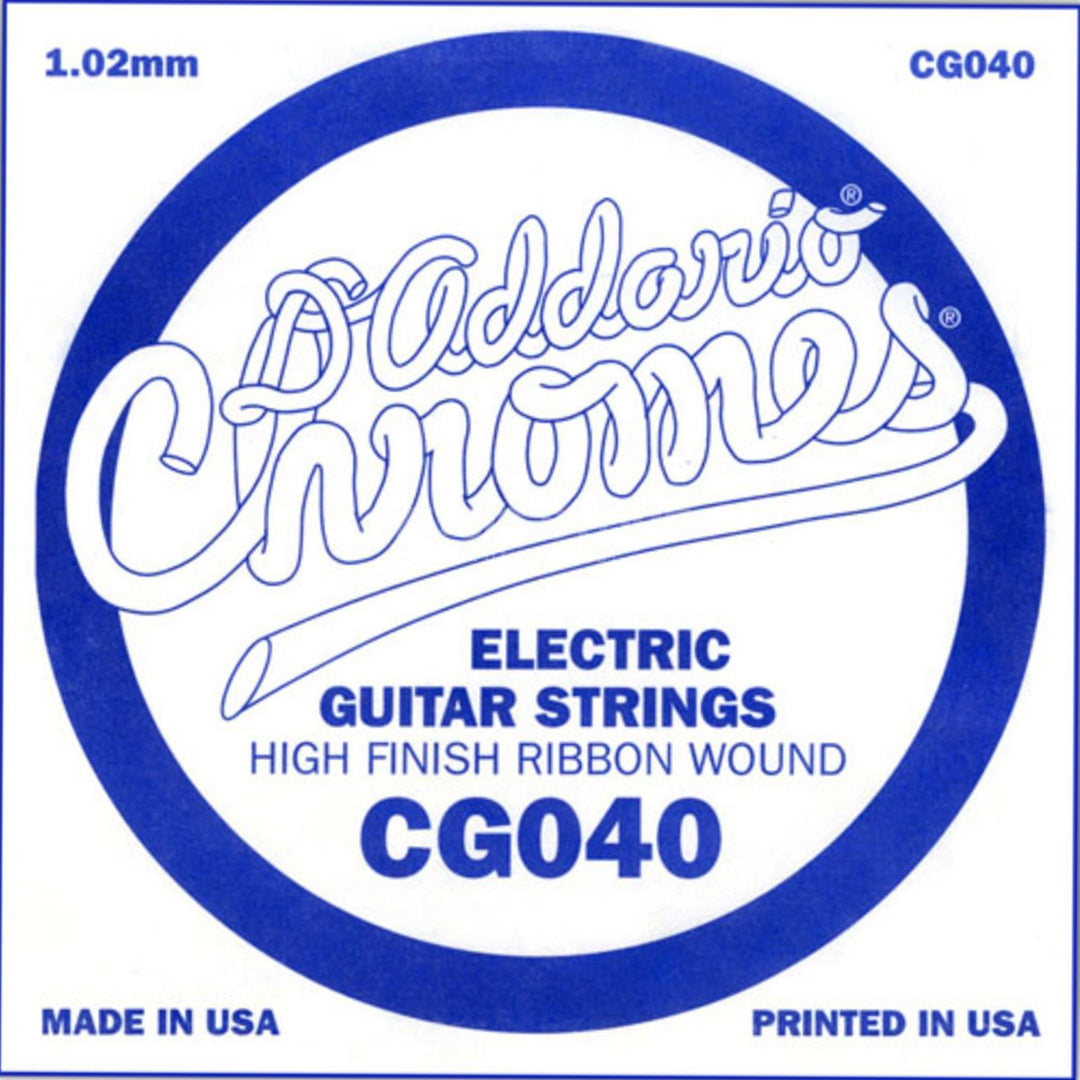 D'Addario CG040 - SINGLE CHROMES FLAT WND 040