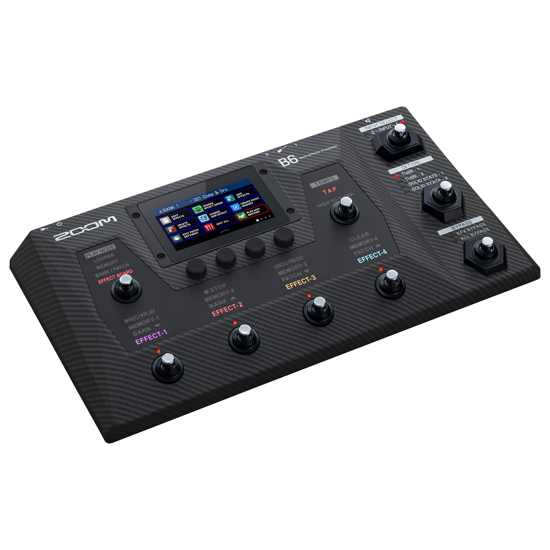 Zoom B6 Bass Guitar Multi-Effects Processing Pedal