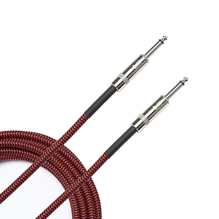 D'Addario PW-BG-10RD - 10FT CS BRAIDED INST CBL RD