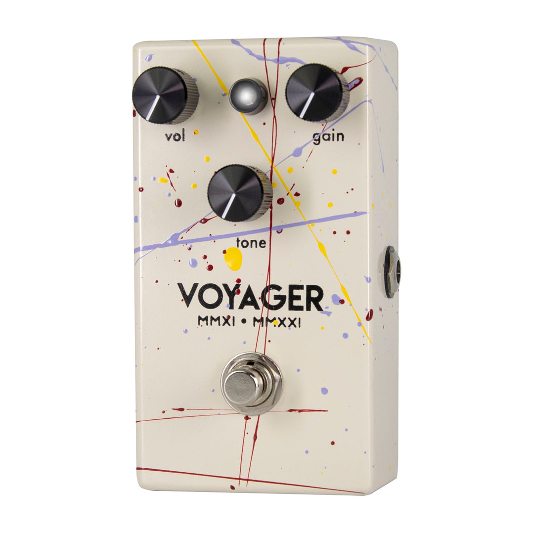 Walrus Audio Voyager Pre-Amp Overdrive 10-Year Anniversary Splatter Paint (Cream)