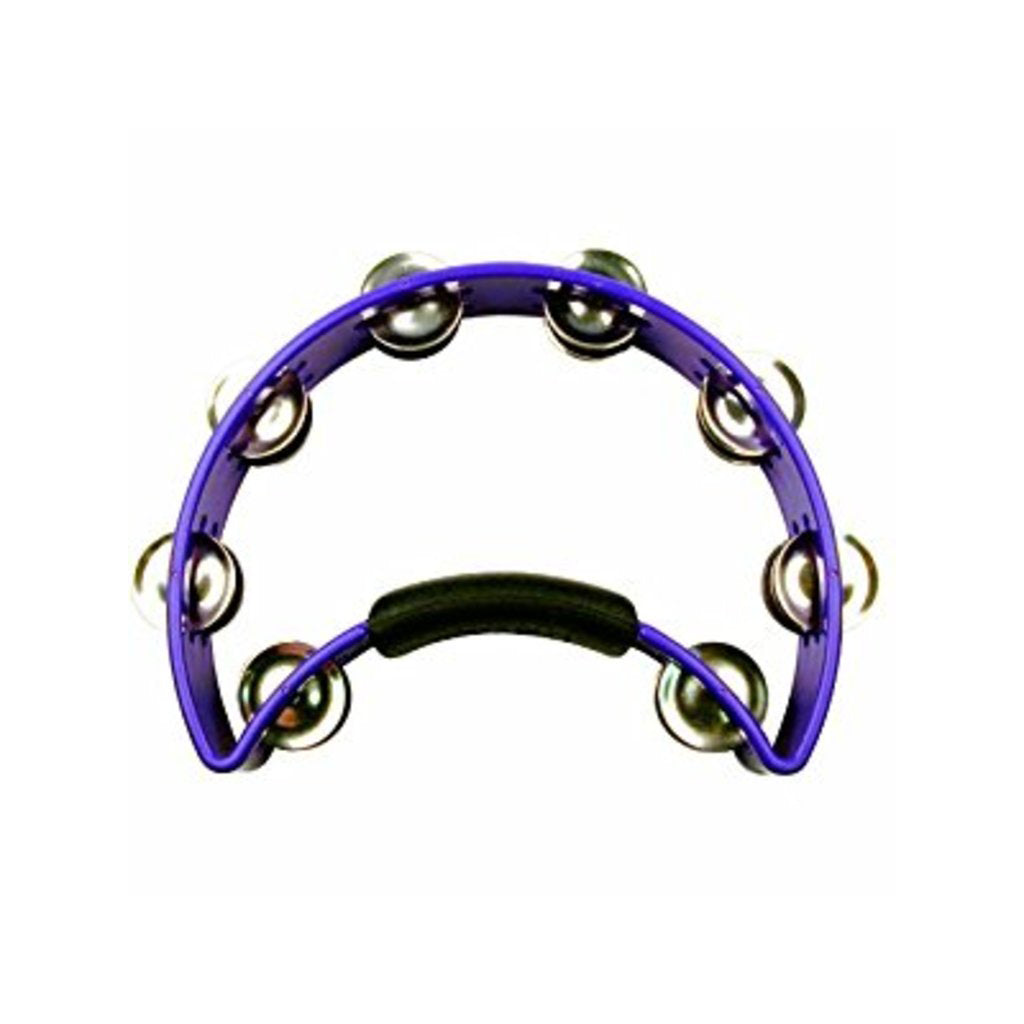 Rhythm Tech RT1081 1/4 Moon Tambourine - Purple w/ Brass Jingles