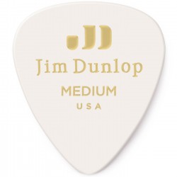 Dunlop 483P-01-MD Celluloid White P.P. Medium