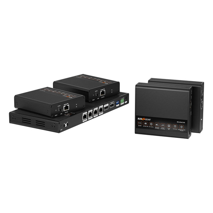 BZBGEAR - 1X4 4K60 UHD 18Gbps HDMI Splitter/Distribution Amplifier up to 230ft over Category Cable