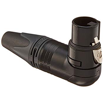 Neutrik NC3FRX-BAG - 3 Pin Black Right Angle XLRF -Slim with Silver Contacts