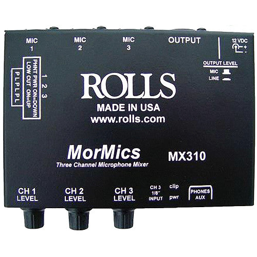 Rolls MX310 MorMic 3 CH Mic Mixer