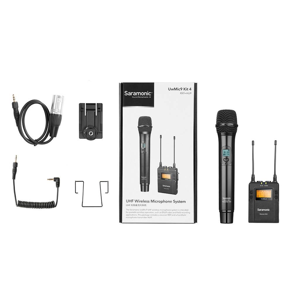 Saramonic UwMic9 Kit4 Upgraded UHF Wireless Kit W/ Single-Transmitter
