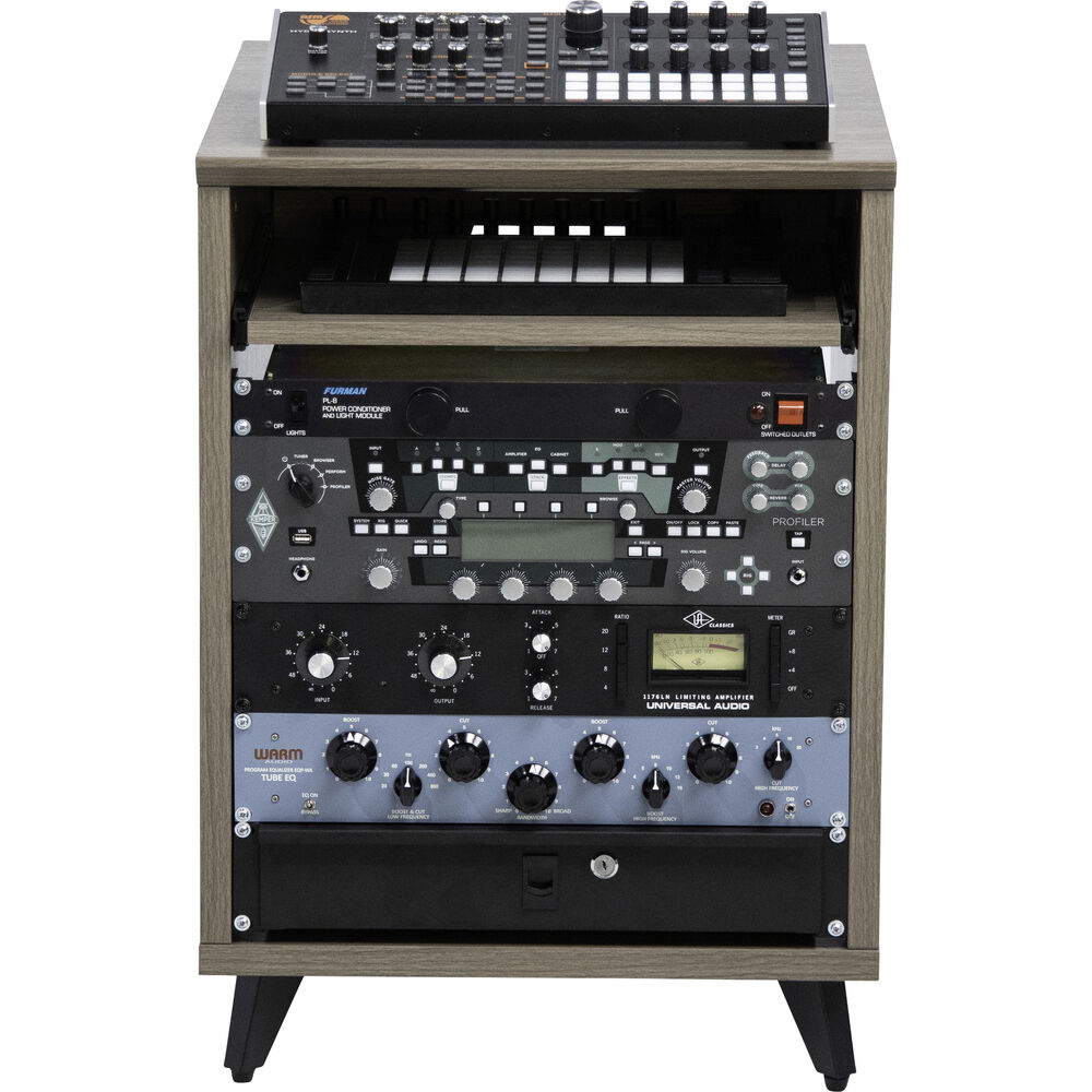 Gator Elite Series 10 RU Studio Rack Table - Driftwood Gray