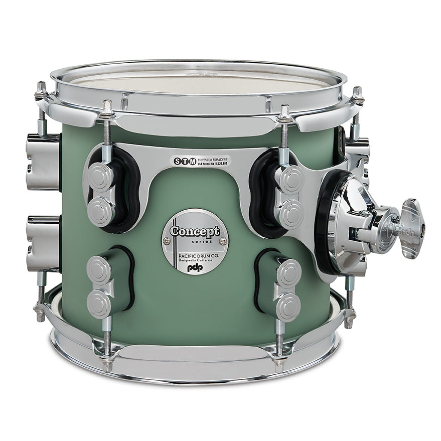 PDP Concept Maple Finish Ply 7x8 Suspended Tom w/ Chrome Hardware - Satin Seafoam