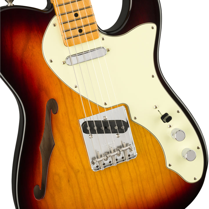 Fender American Original 60s Telecaster Thinline, Maple, Electric Guitar (3 Color Sunburst)