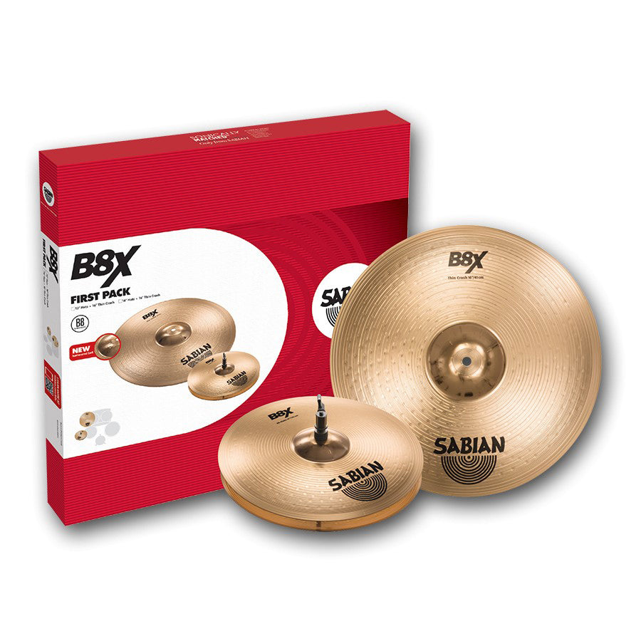 Sabian 45011X - B8 First Pack w/14'' Hats, 16'' Crash