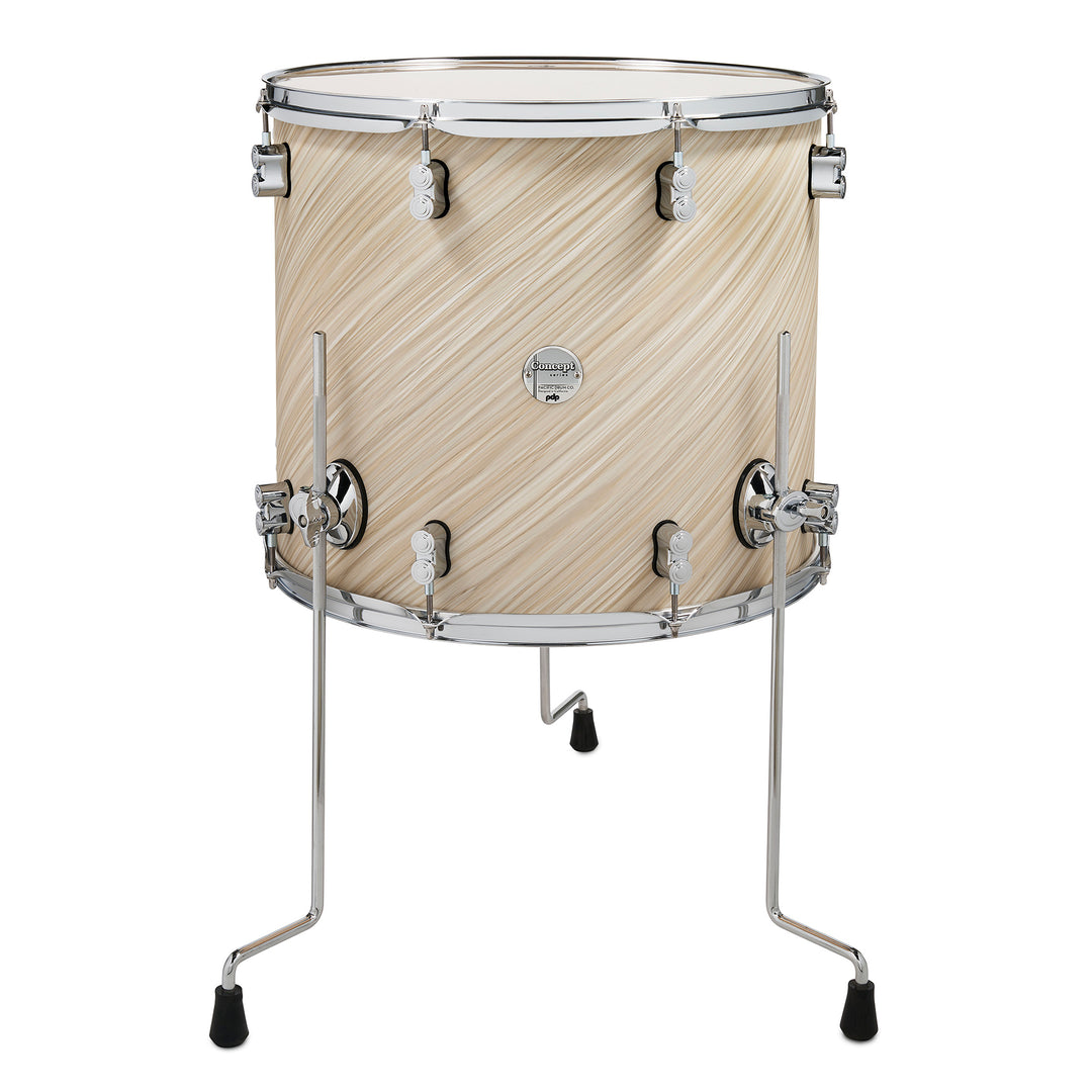 PDP Concept Maple Finish Ply 16x18 Floor Tom w/ Chrome Hardware - Twisted Ivory