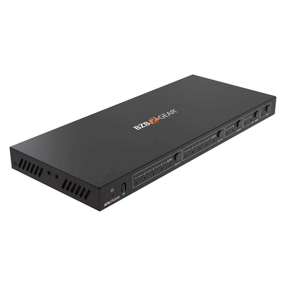 BZBGEAR - 4X2 HDMI 4K 60Hz 18Gps Matrix Switcher with Audio/Downscaling Support