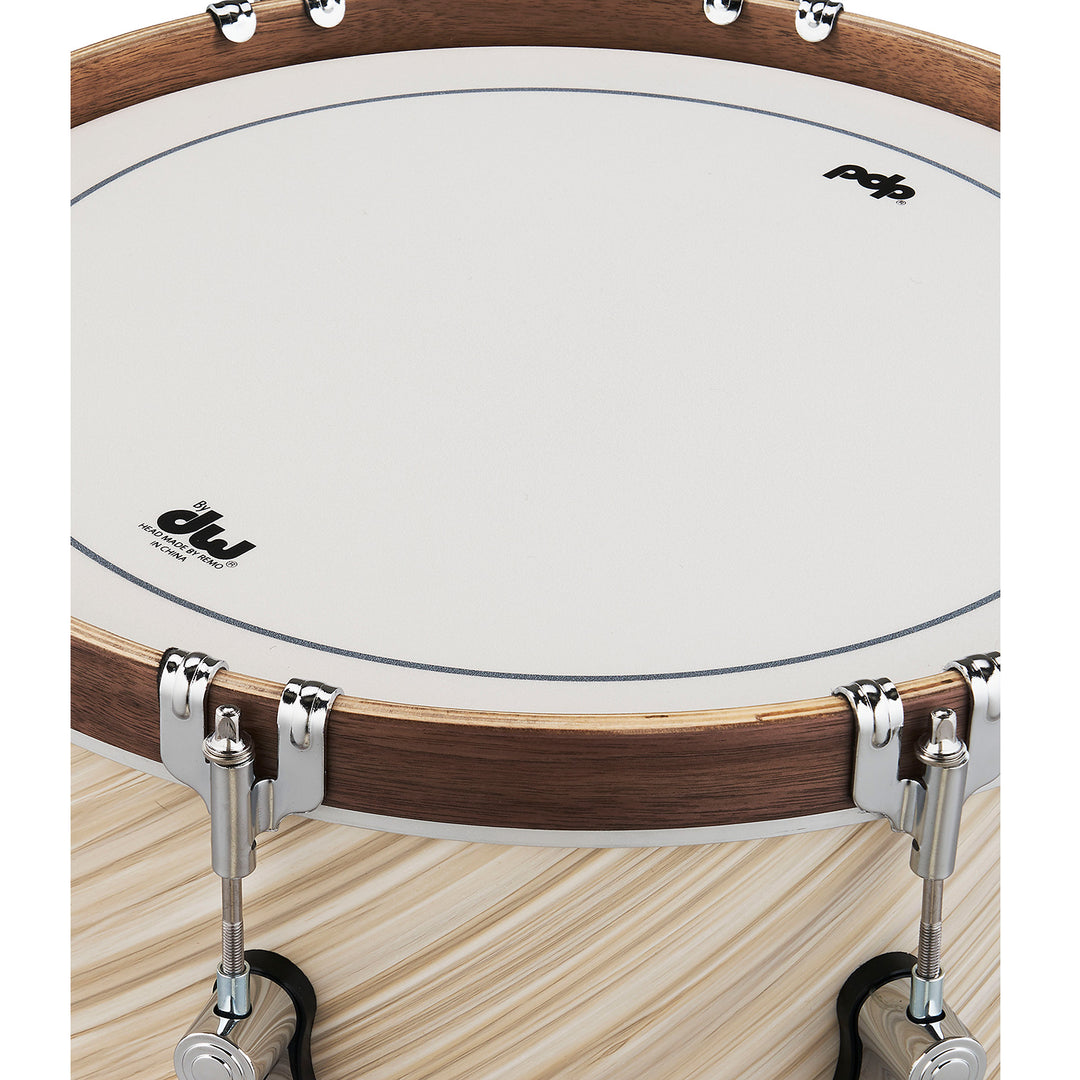 PDP PDLT6514SSTI - LTD Twisted Ivory with Walnut Hoops Snare - 6.5x14  (Available Only for 2021)