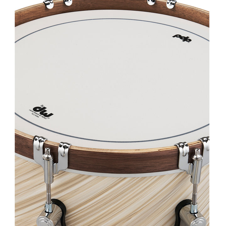 PDP PDLT6514SSTI - LTD Twisted Ivory with Walnut Hoops Snare - 6.5x14  (Available Only for 2021)