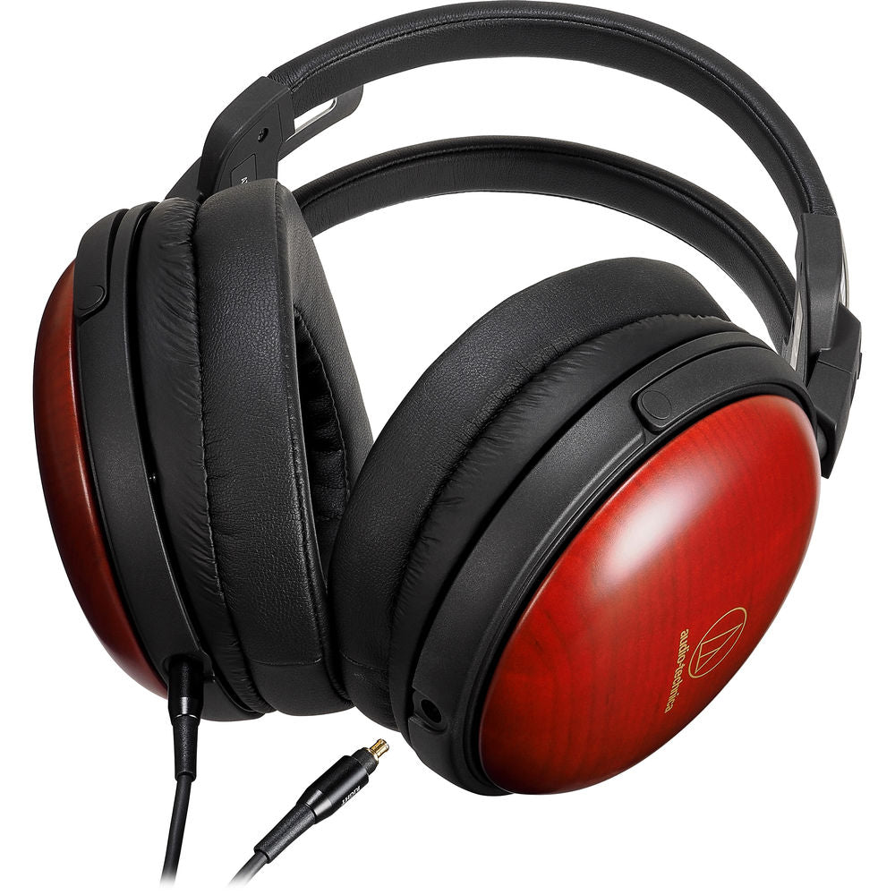 Audio-Technica Consumer ATH-AWAS Closed-Back Dynamic Wooden Headphones - Japanese Cherry