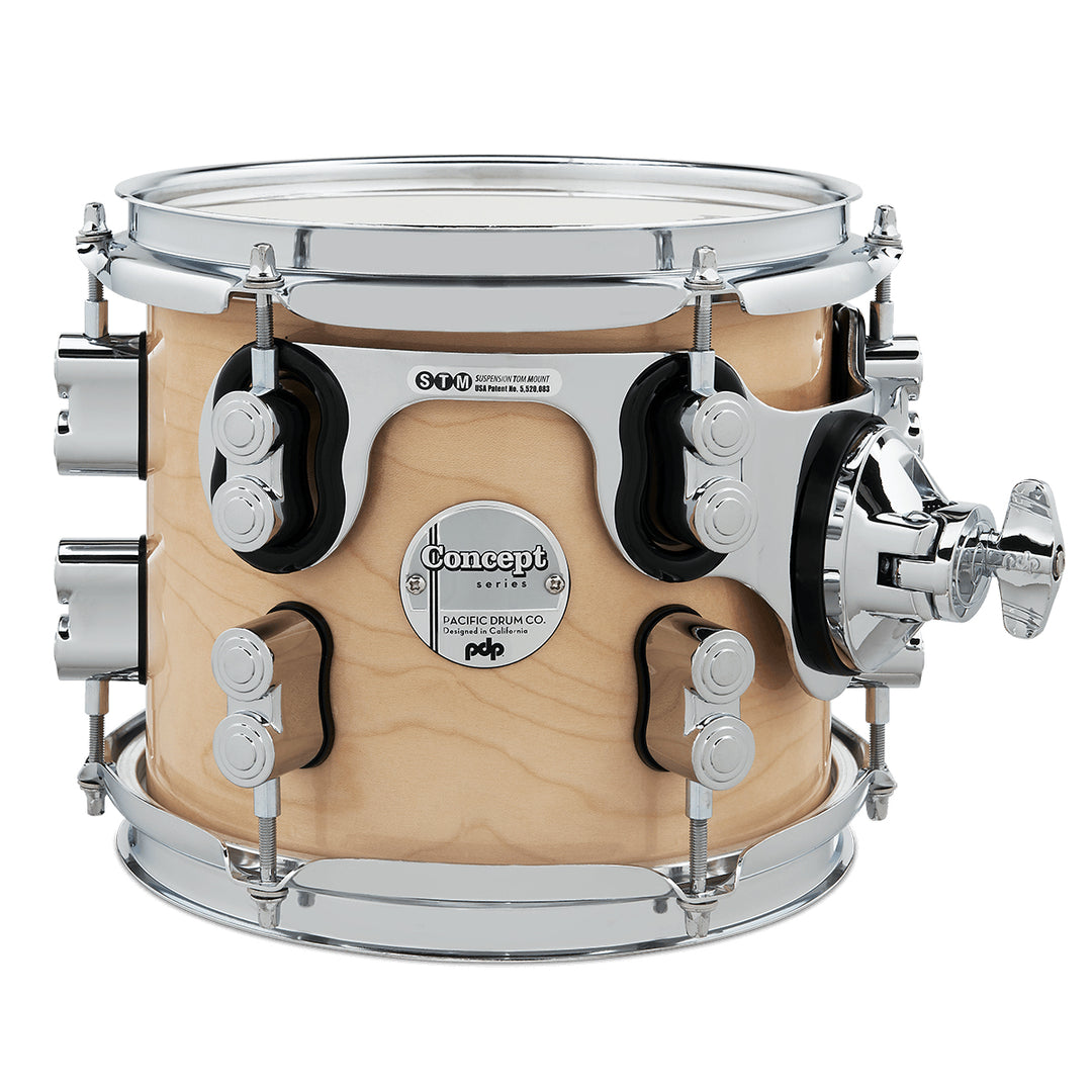 PDP Concept Maple Lacquer 7x8 Suspended Tom w/ Chrome Hardware - Natural Lacquer