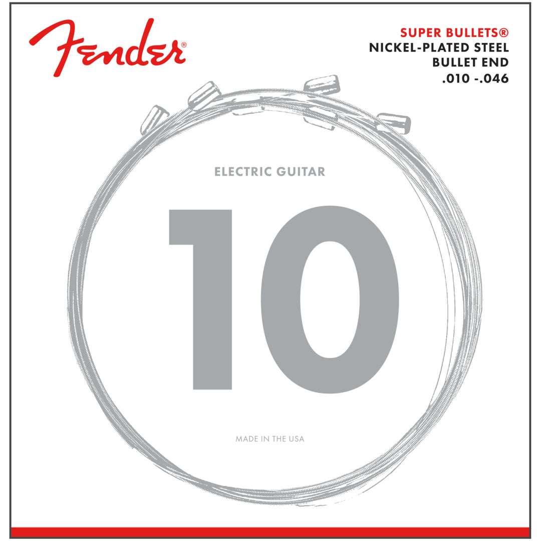 Fender Guitar Strings 3250 Super Bullets Nickel Plated Steel w/ Bullet Ends - .010-.046