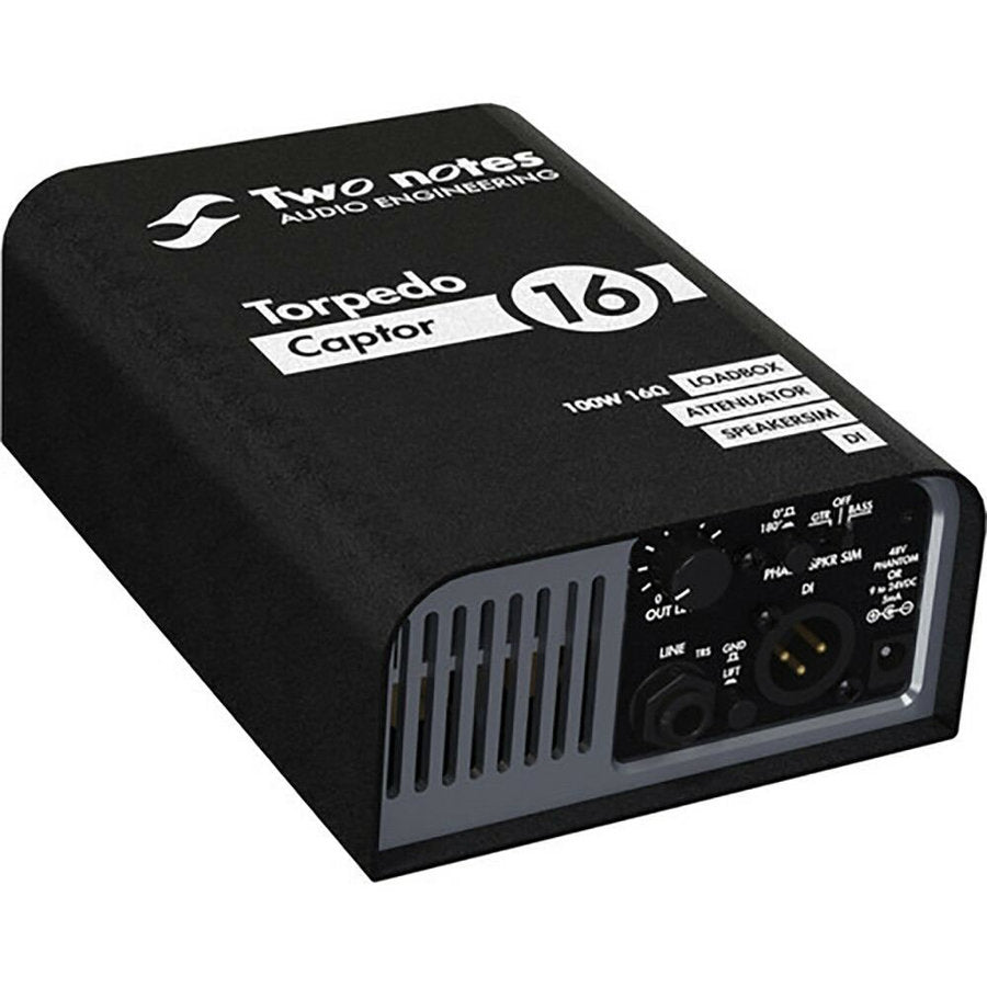 Two Notes Torpedo Captor (16 Ohm) Reactive Load Box, Attenuator, Amp DI and Analog Cab Simulator