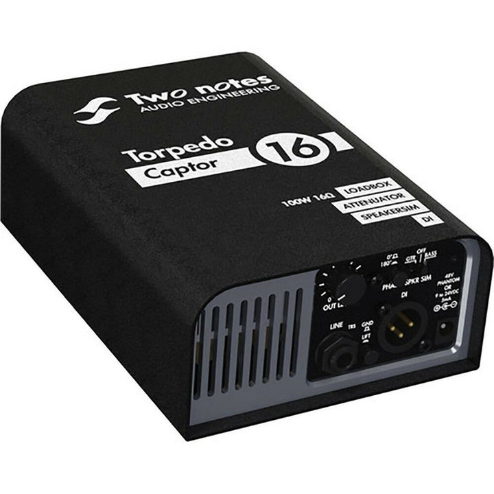 Two Notes Torpedo Captor (16 Ohm) Reactive Load Box, Attenuator, Amp DI and Analog Cab Simulator