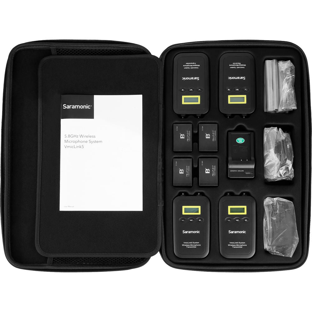 Saramonic VmicLink5 RX+TX+TX+TX Camera-Mount Digital Wireless Microphone System (5.8 GHz)