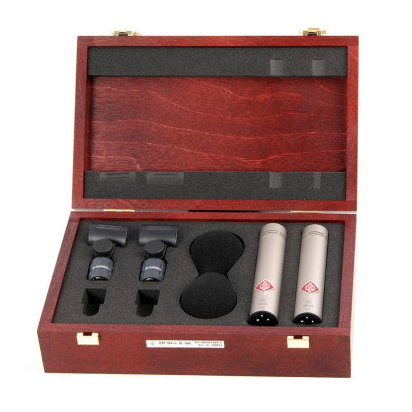 Neumann KM183 STEREOSET Stereo set includes two each: KM 183, SG 21 BK, WNS 100 in one woodbox