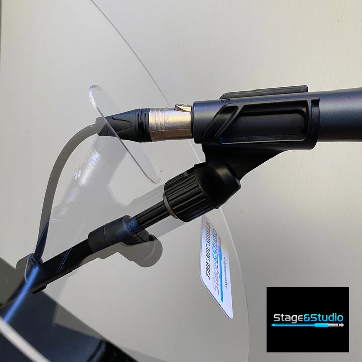 The Mic Shield - Clear Plexiglass 12" Horn Microphone Shield