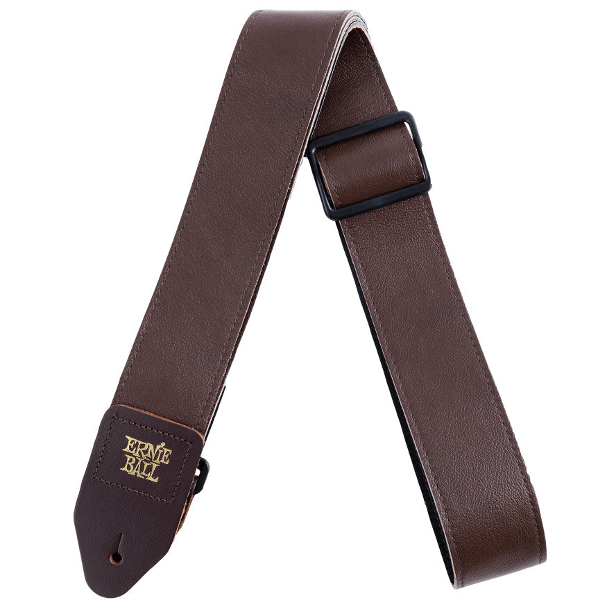 Ernie Ball Tri-Glide 2” Italian Leather Guitar Strap - Brown
