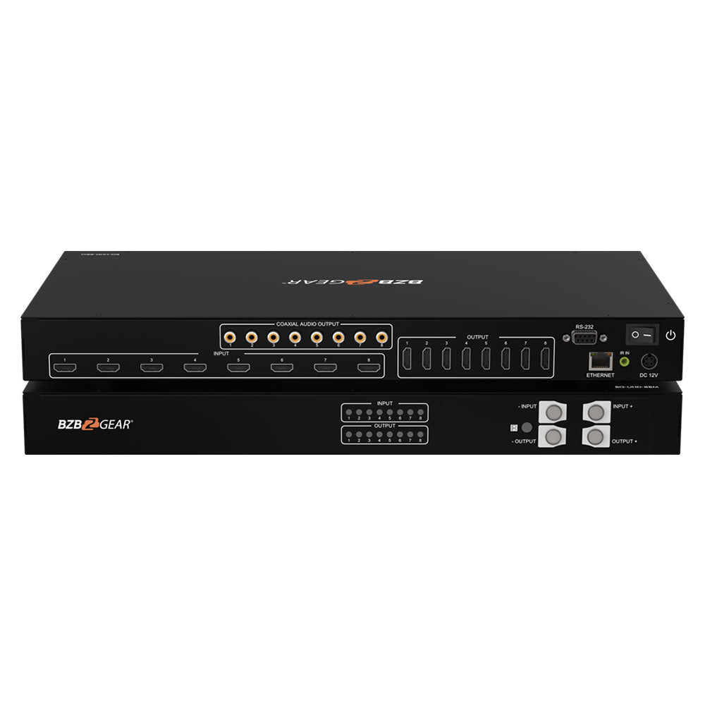 BZBGEAR - 4x4 4K 60Hz HDR HDMI Matrix Switcher with Auto Downscaling and RS-232/IP/Cloud