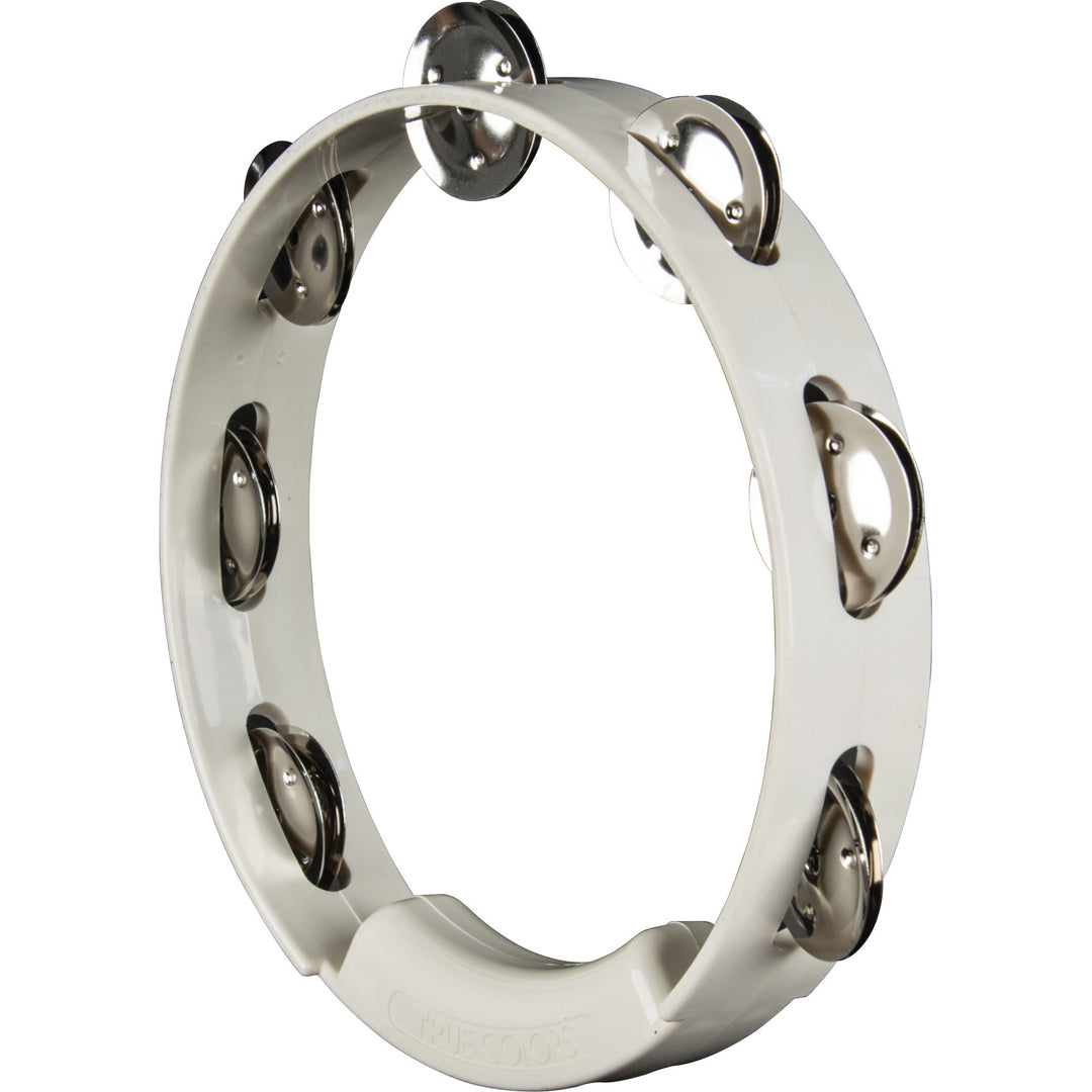 Rhythm Tech TC4028 8" Tambourine - White w/ Nickel Jingles