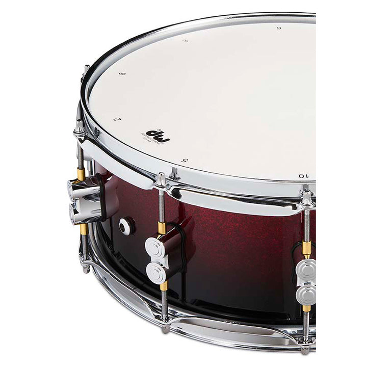 PDP Concept Maple Lacquer 5.5x14 Snare Drum w/ Chrome Hardware - Red to Black Fade
