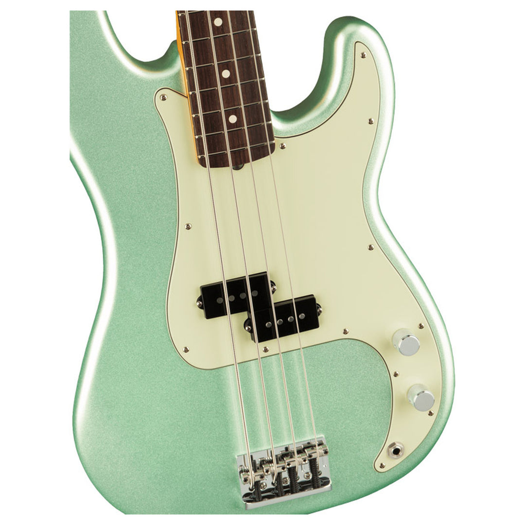 Fender American Professional II Precision Bass Rosewood Fingerboard Electric Bass Guitar - Mystic Surf Green