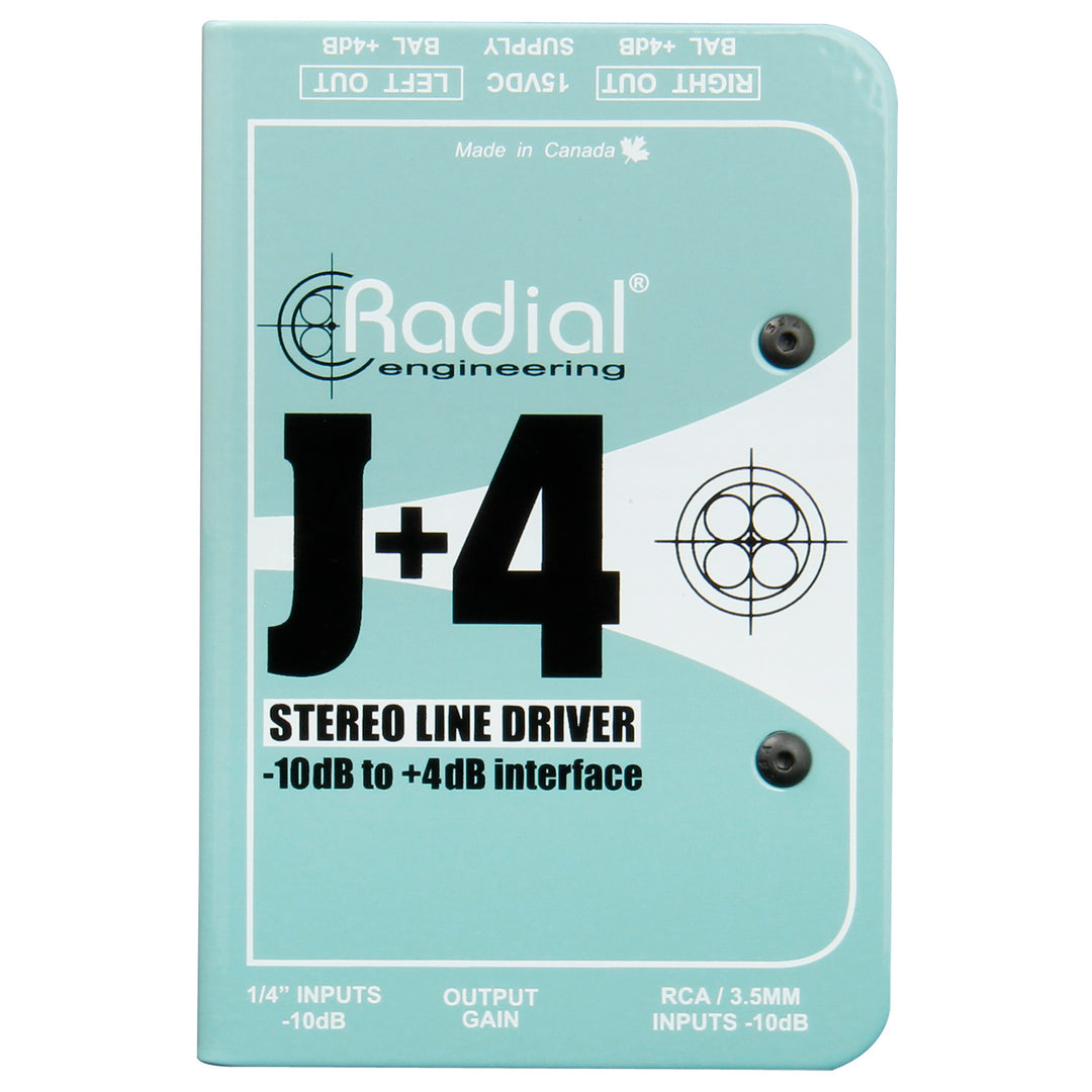 Radial J+4 Balanced Signal Line Driver -10dB to +4dB