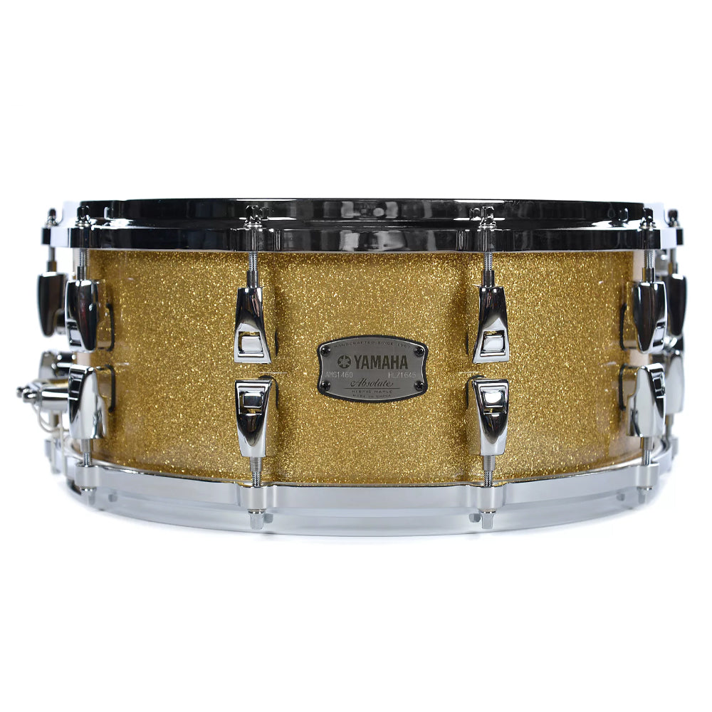 Yamaha AMS1460 Snare Drum Absolute Hybrid Maple 14” x 6” - Gold Champagne Sparkle